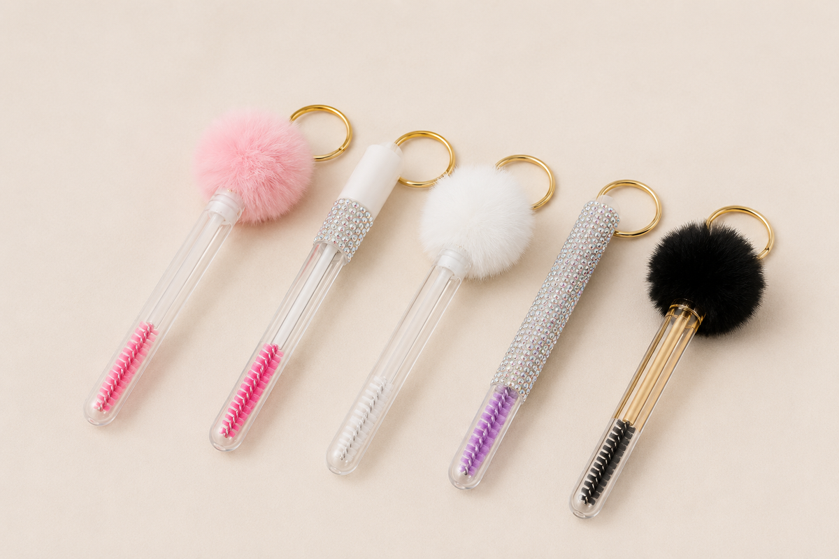 Eyelash Brush Keychain